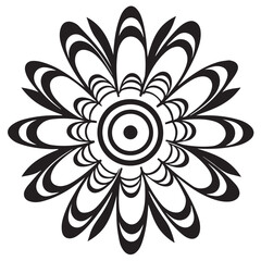 vector minimalist Flowers,black and white minimalist line art floral pattern,round floral patterns,boho style,eps image,suitable for wall art and t-shirt printing,editable print