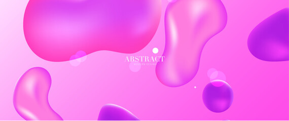 abstract background with bubbles, Pink background