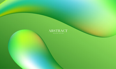 abstract green background with waves