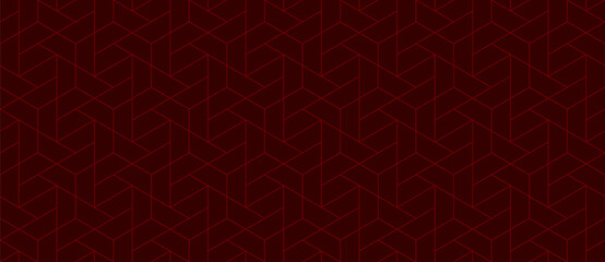 Vector seamless cubic hexagon pattern. Abstract geometric low poly background. Stylish grid texture.