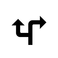 Alternate Route Icon. Choice Lane Symbol - Vector, Sign for Design, Presentation, Website or Apps Elements.