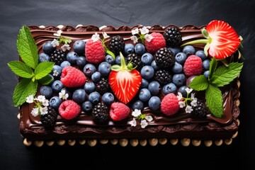 Tasty cake with berries 