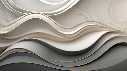 abstract background with waves of light colors. Generative Ai. 