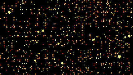 Abstract Christmas background with lots of stars. 3D render illustration.