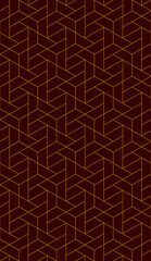 Vector seamless cubic hexagon pattern. Abstract geometric low poly background. Stylish grid texture.