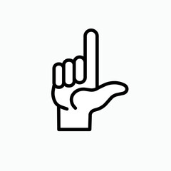 Finger Pointing Up Icon. Direct Illustration As A Simple Vector Sign & Trendy Symbol for Design and Websites, Presentation or Application.