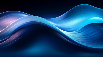 abstract background with blue wave for your design. Generative Ai. 