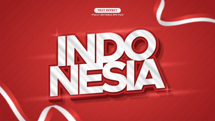 Indonesia Independence Day 3D Headline Text Effect