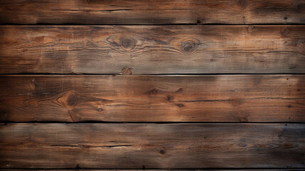 old wooden background from planks in brown tones. Generative Ai. 