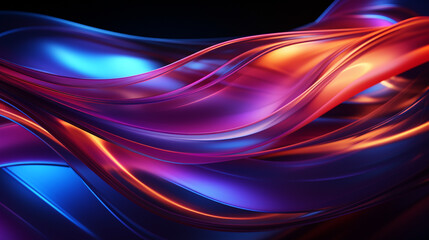 abstract background with waves. Generative Ai. 