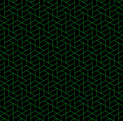 Vector seamless cubic hexagon pattern. Abstract geometric low poly background. Stylish grid texture.