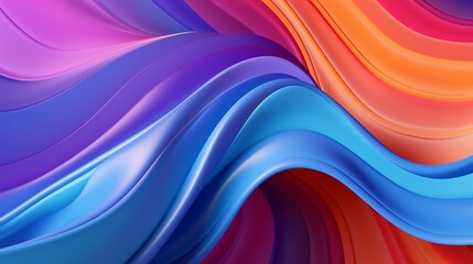 Fototapeta premium abstract colorful wave background in red and blue shades, smartphone wallpaper. Generative Ai. 