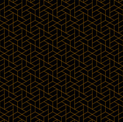 Vector seamless cubic hexagon pattern. Abstract geometric low poly background. Stylish grid texture.