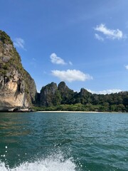 Obraz premium Railay Beach, Krabi, Thailand Amazing beautiful beach on the Thai peninsula.