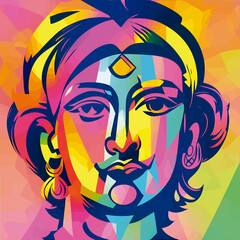 pop art cool modern tradicional hindu god illustration