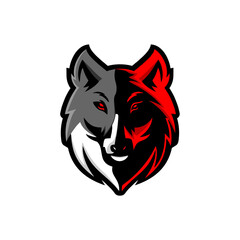 logo mascot esports gaming animal wolf