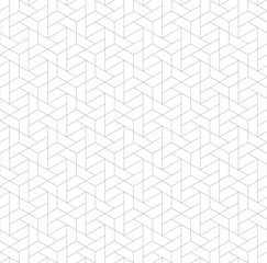 Vector seamless cubic hexagon pattern. Abstract geometric low poly background. Stylish grid texture.