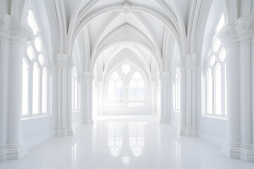 Abstract 3d white architecture interior for design, modern, contemporary, indoor