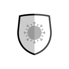Immunity Icon - Protection,  White Plus Symbol Inside Shield - Vector, Sign for Design, Presentation, Website or Apps Elements.