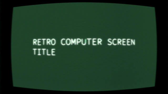 Retro Computer Screen Title