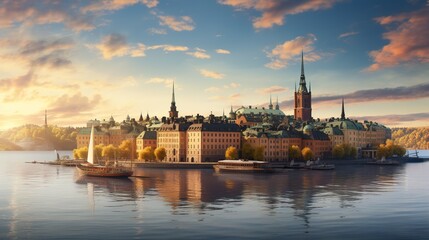 Naklejka na ściany i meble Sweden - Stockholm (ai)