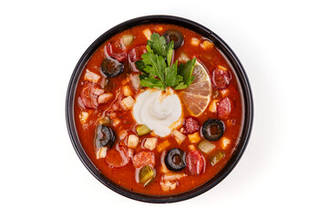 hodgepodge on white background for online restaurant menu