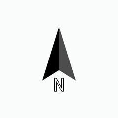 Fototapeta premium North Direction, Compass Icon. Navigation Symbol As Simple Vector Sign for Design and Website, Presentation or Application.