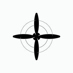 Propeller Icon. Fan Symbol – Vector.     