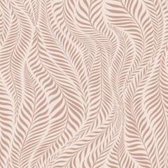 Seamless pattern with leaves. Abstract floral background. Vector illustration.