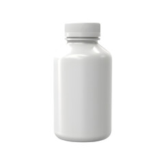 white bottle isolated on transparent background ,generative ai