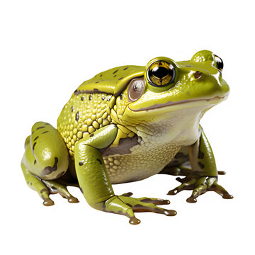 recommend clip art: green frog isolated on transparent background ,tropical frog isolated ,generative ai