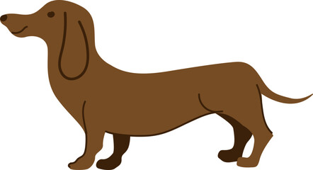  Dachshund dog outline illustration design