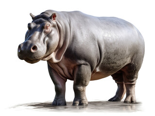 hippo on a white background