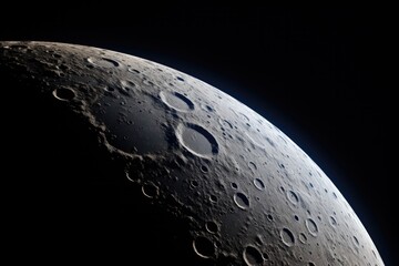 Moon closeup created with Generative AI technology