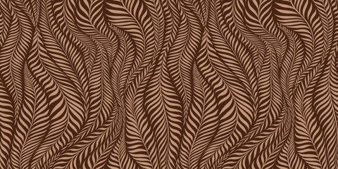 Seamless pattern with leaves. Abstract floral background. Vector illustration.