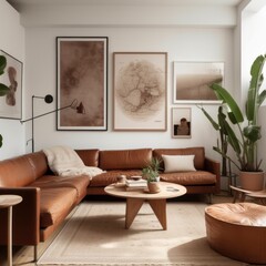 home interior design concept scandinavian interior style living room decoration home improvement and renovation beautiful daylight interior living area background,ai generate