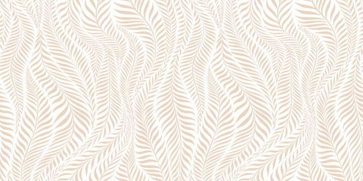 Seamless pattern with leaves. Abstract floral background. Vector illustration.