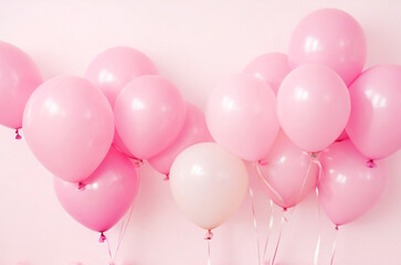 pink and white balloons
