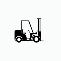Forklift Icon. Lifting Vehicles Symbol - As Simple Vectors, Signs for Design and Websites, Presentations, or Applications.