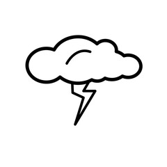 Cloud and Lightning Icon
