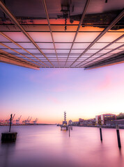 Sundown Serenity: Dockland Hamburg's Basement View