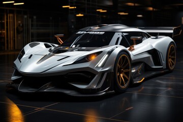 Fototapeta na wymiar Concept new race car. Generative AI