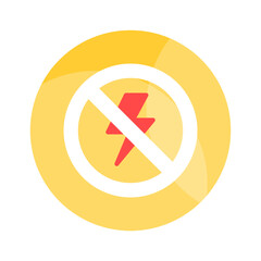 A customizable vector design of flash off in trendy style, ready to use icon