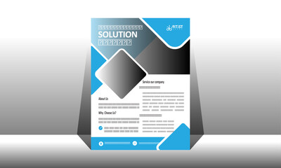 Obraz premium Free vector vertical business flyer template