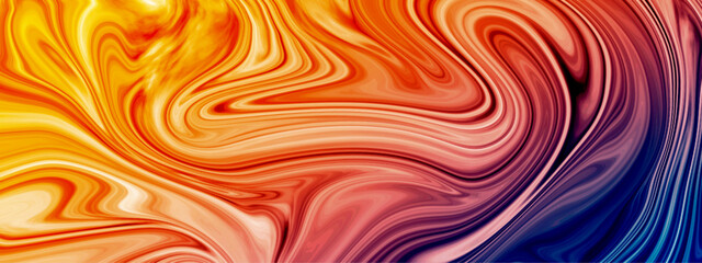 Obraz premium llustration of liquid acrylic resin. Divorces and smooth lines of paint, colors. Pearl modulations. Abstraction of acrylic, epoxy, halftones. 3d illustration