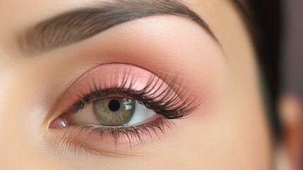 Obraz premium A woman's eye. Created with Generative AI technology.