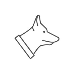 Guard dog line outline icon
