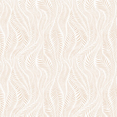 Seamless pattern with leaves. Abstract floral background. Vector illustration.