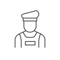 Border guard line outline icon