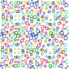Abstract vector geometric pattern in the form of multi-colored contour circles located on a white background